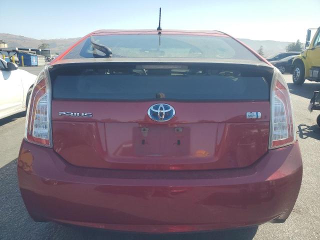 JTDKN3DU4E1773807 - 2014 TOYOTA PRIUS RED photo 6