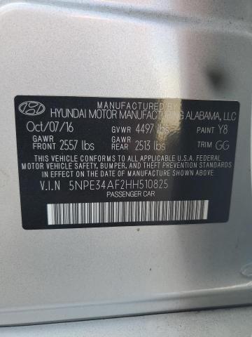 5NPE34AF2HH510825 - 2017 HYUNDAI SONATA SPORT 银色 照片 12