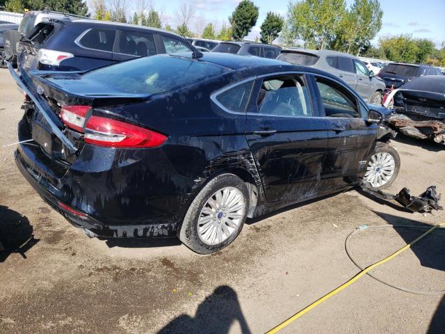 3FA6P0PUXJR244163 - 2018 FORD FUSION SE PHEV BLACK photo 3