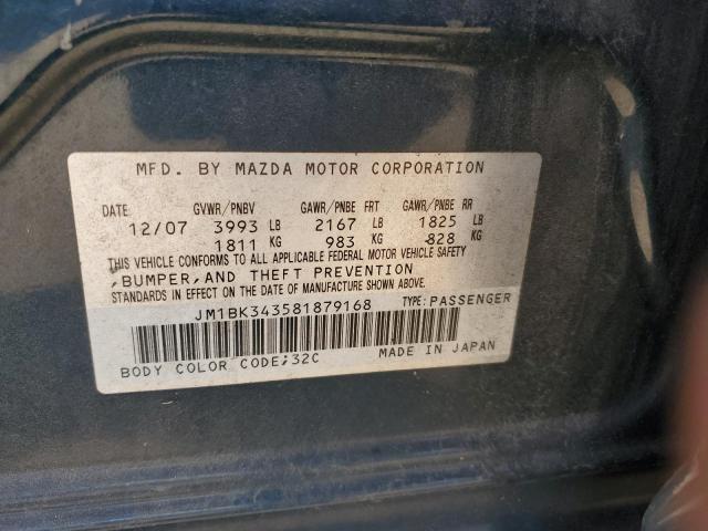 JM1BK343581879168 - 2008 MAZDA 3 HATCHBACK فيروزي صورة 12