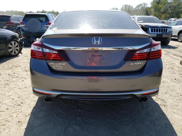 1HGCR2F51GA118436 - 2016 HONDA ACCORD SPORT GRAY photo 6