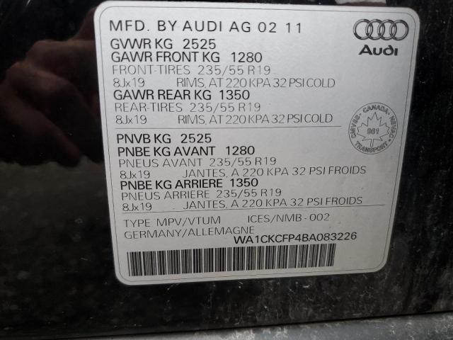 WA1CKCFP4BA083226 - 2011 AUDI Q5 PREMIUM BLACK photo 14