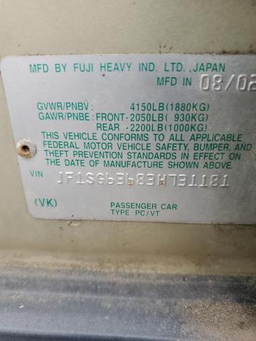 JF1SG63683H731181 - 2003 SUBARU FORESTER 2.5X 米色 照片 13