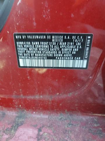 3VW2B7AJXJM246732 - 2018 VOLKSWAGEN JETTA S ბურგუნდია ფოტო 12