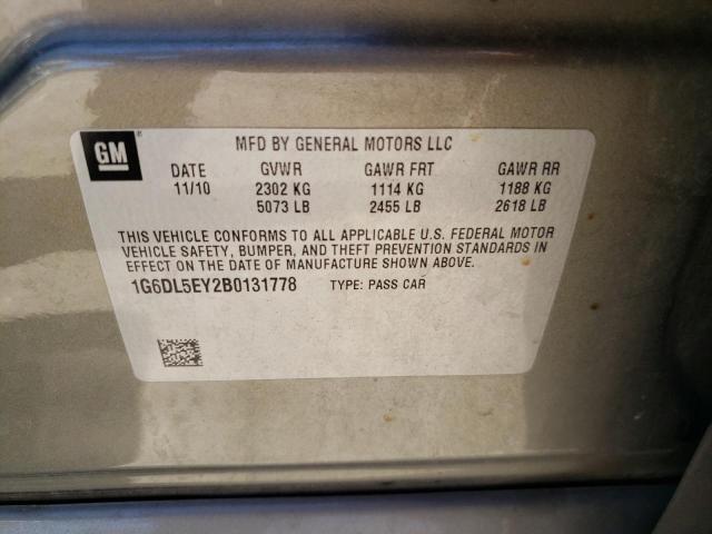 1G6DL5EY2B0131778 - 2011 CADILLAC CTS PERFORMANCE COLLECTION Сірий фото 12