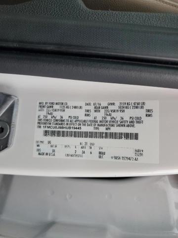 1FMCU0J98HUB19445 - 2017 FORD ESCAPE TITANIUM WHITE photo 13