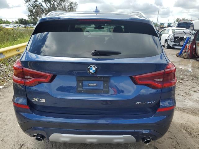 5UXTR9C58KLP76567 - 2019 BMW X3 XDRIVE30I BLUE photo 6
