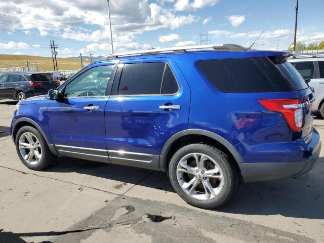 1FM5K8F8XEGC23748 - 2014 FORD EXPLORER LIMITED BLUE photo 2