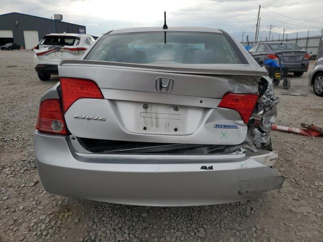 JHMFA36266S002204 - 2006 HONDA CIVIC HYBRID ვერცხლისფერი ფოტო 6