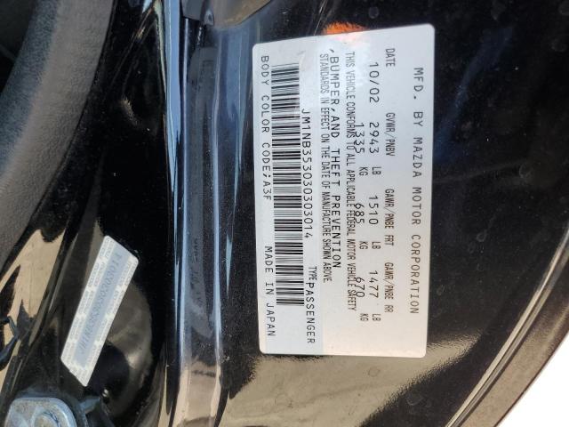 JM1NB353030303014 - 2003 MAZDA MX-5 MIATA BASE BLACK photo 13