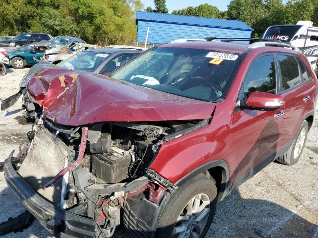 5XYKT4A61EG536760 - 2014 KIA SORENTO LX RED photo 1