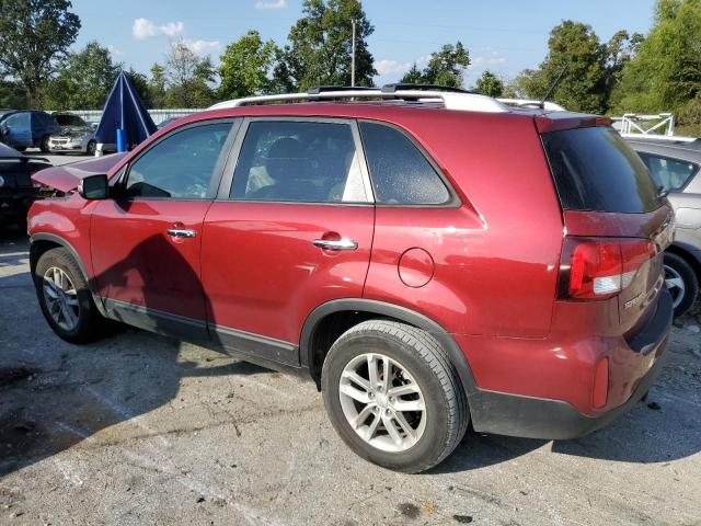 5XYKT4A61EG536760 - 2014 KIA SORENTO LX RED photo 2