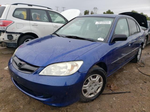 1HGES16315L026427 - 2005 HONDA CIVIC DX VP BLUE photo 1