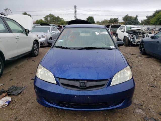1HGES16315L026427 - 2005 HONDA CIVIC DX VP BLUE photo 5