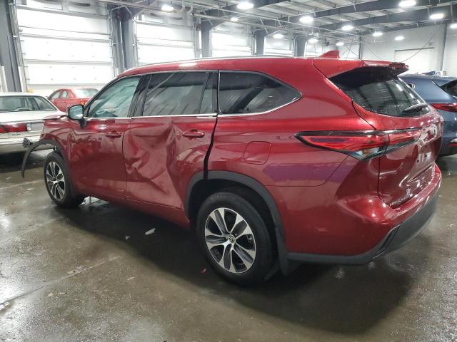 5TDGZRBHXLS520803 - 2020 TOYOTA HIGHLANDER XLE BURGUNDY photo 2