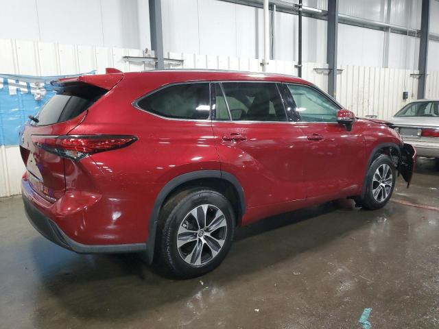 5TDGZRBHXLS520803 - 2020 TOYOTA HIGHLANDER XLE BURGUNDY photo 3
