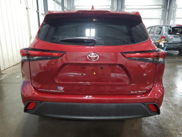 5TDGZRBHXLS520803 - 2020 TOYOTA HIGHLANDER XLE BURGUNDY photo 6