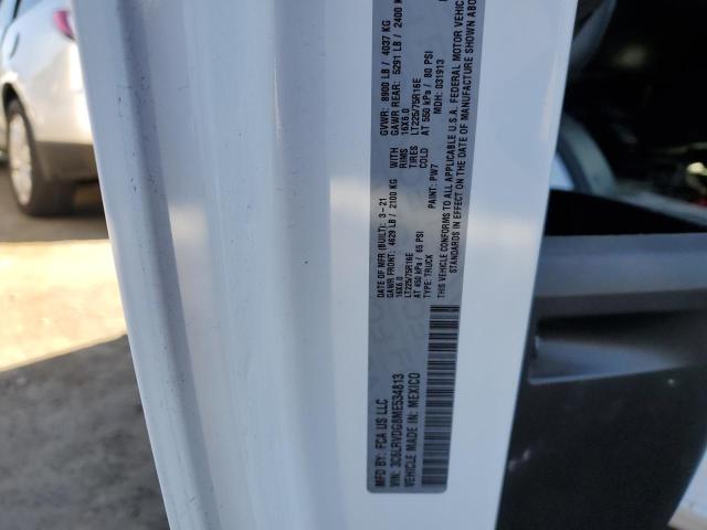 3C6LRVDG8ME534813 - 2021 RAM PROMASTER 2500 HIGH თეთრი ფოტო 12