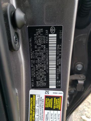 4T1S11AK0RU245331 - 2024 TOYOTA CAMRY SE NIGHT SHADE GRAY photo 12