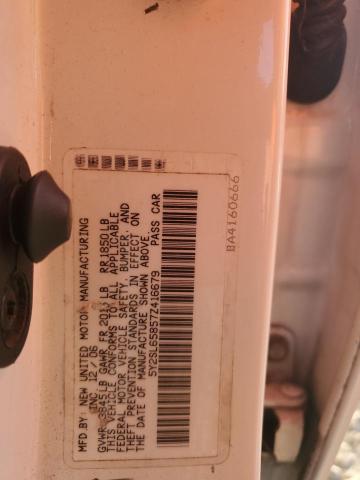 5Y2SL65857Z416679 - 2007 PONTIAC VIBE თეთრი ფოტო 12