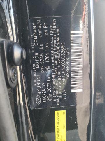 KMHTC6AD0DU132680 - 2013 HYUNDAI VELOSTER BLACK photo 12