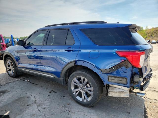 1FMSK8DH5NGB53971 - 2022 FORD EXPLORER XLT BLUE photo 2