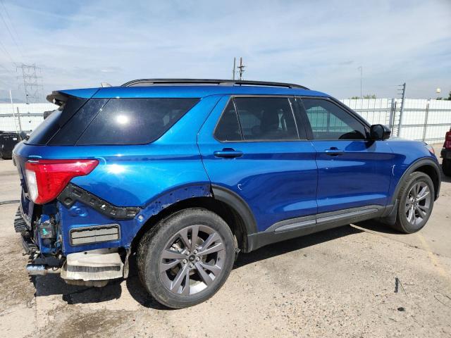 1FMSK8DH5NGB53971 - 2022 FORD EXPLORER XLT BLUE photo 3