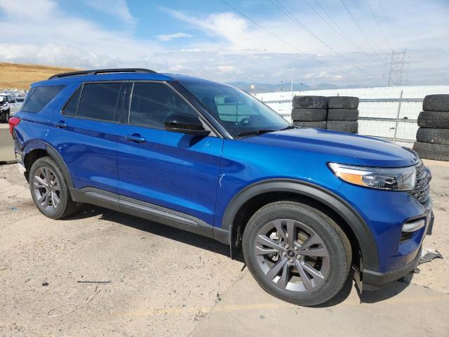 1FMSK8DH5NGB53971 - 2022 FORD EXPLORER XLT BLUE photo 4