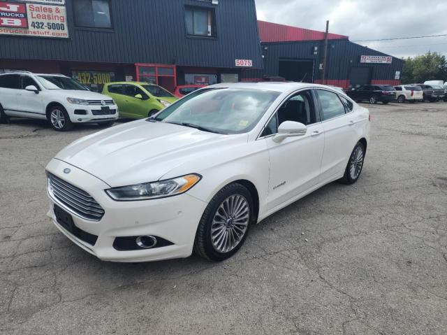 3FA6P0RU1DR300685 - 2013 FORD FUSION TITANIUM HEV WHITE photo 2