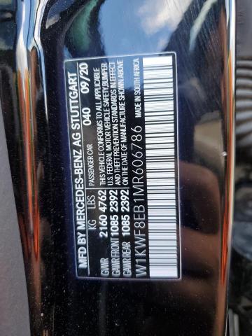 W1KWF8EB1MR606786 - 2021 MERCEDES-BENZ C 300 4MATIC BLACK photo 12