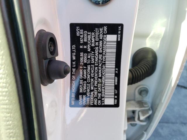 SHHFK7H45MU422341 - 2021 HONDA CIVIC SPORT Weiß Foto 12