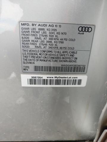 WA1DGAFE3ED007122 - 2014 AUDI Q7 PRESTIGE فضي صورة 13