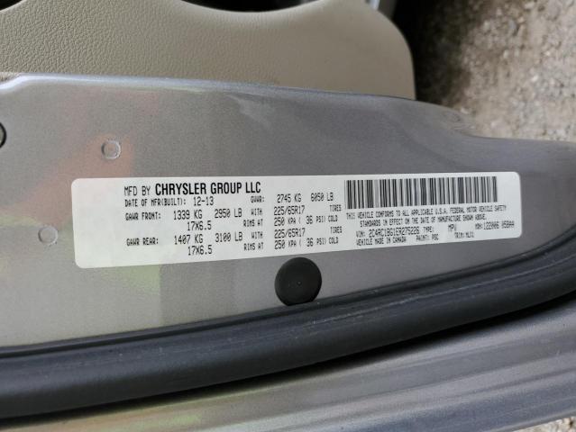 2C4RC1BG1ER275226 - 2014 CHRYSLER TOWN & COU TOURING GRAY photo 13