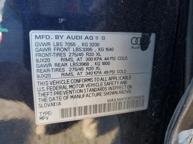 WA1LMAFE3ED010929 - 2014 AUDI Q7 PREMIUM PLUS 黑色 照片 13