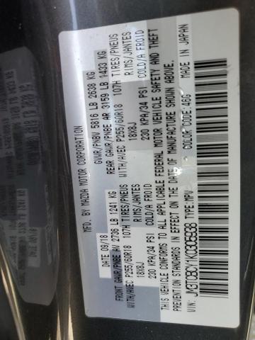 JM3TCBCY1K0305938 - 2019 MAZDA CX-9 TOURING Gris photo 14