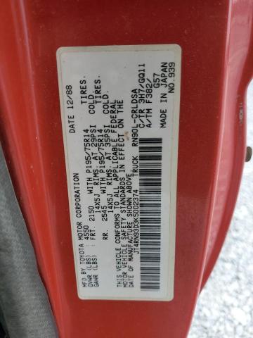 JT4RN93D3K5002374 - 1989 TOYOTA PICKUP 1/2 TON EXTRA LONG WHEELBASE DLX RED photo 12