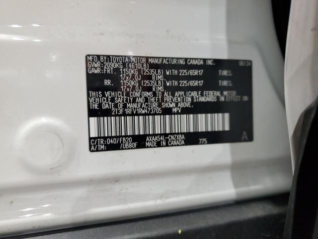 2T3F1RFV1RW473705 - 2024 TOYOTA RAV4 LE WHITE photo 13