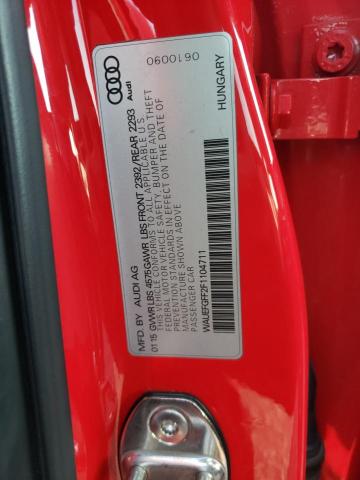 WAUEFGFF2F1104711 - 2015 AUDI A3 PREMIUM PLUS RED photo 12