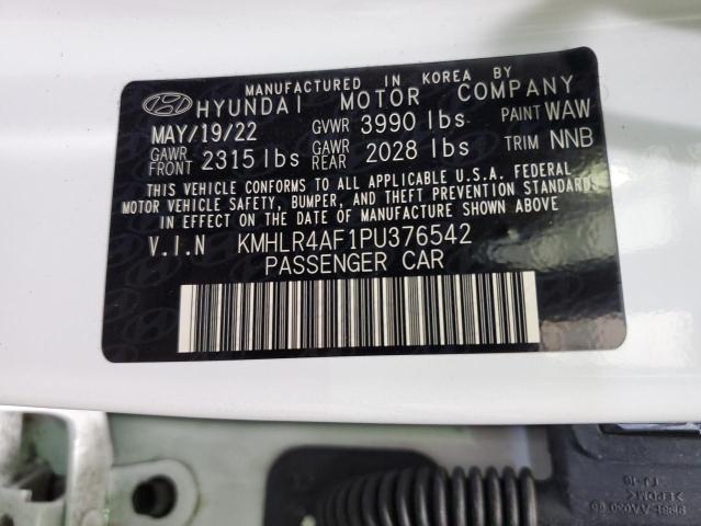 KMHLR4AF1PU376542 - 2023 HYUNDAI ELANTRA N LINE WHITE photo 12