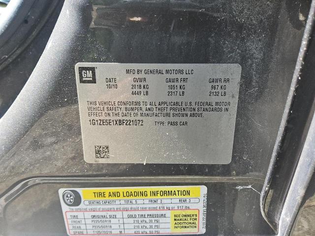 1G1ZE5E1XBF221072 - 2011 CHEVROLET MALIBU LTZ GRAY photo 12