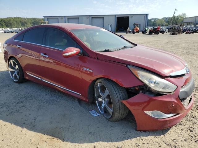 KMHEC4A41DA066624 - 2013 HYUNDAI SONATA HYBRID RED photo 4