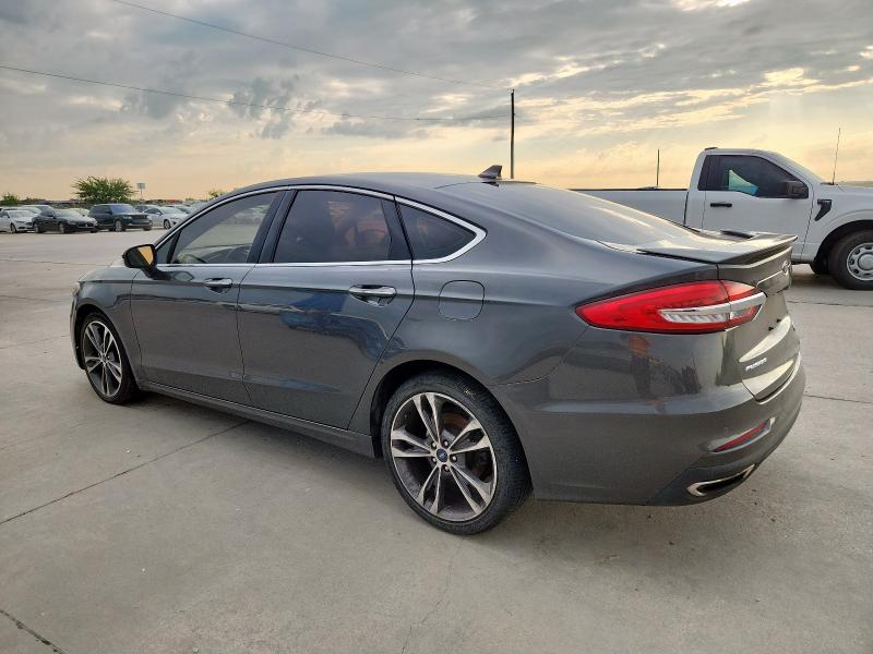 3FA6P0D97KR187325 - 2019 FORD FUSION TITANIUM GRAY photo 2