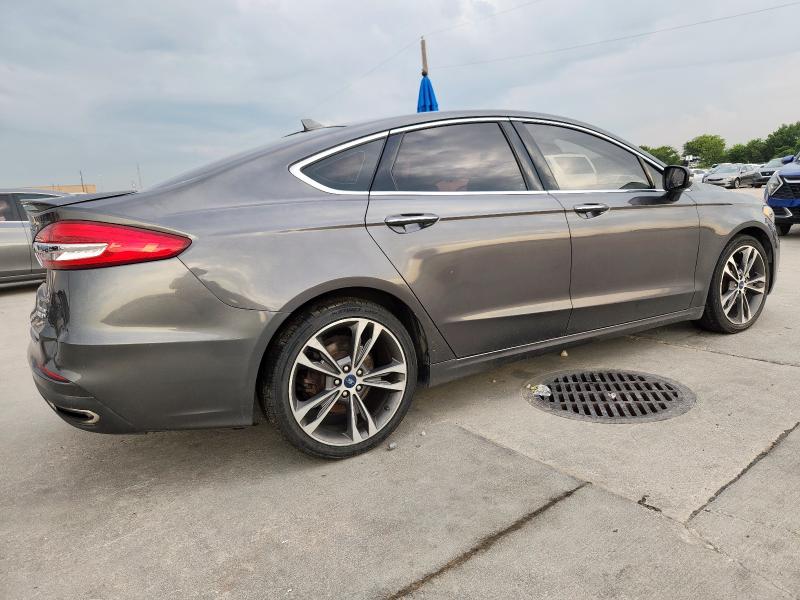 3FA6P0D97KR187325 - 2019 FORD FUSION TITANIUM GRAY photo 3