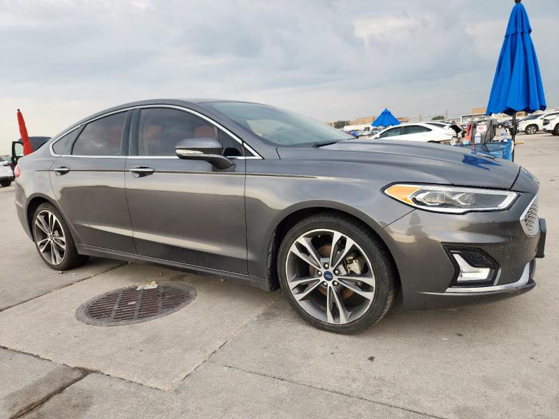 3FA6P0D97KR187325 - 2019 FORD FUSION TITANIUM GRAY photo 4