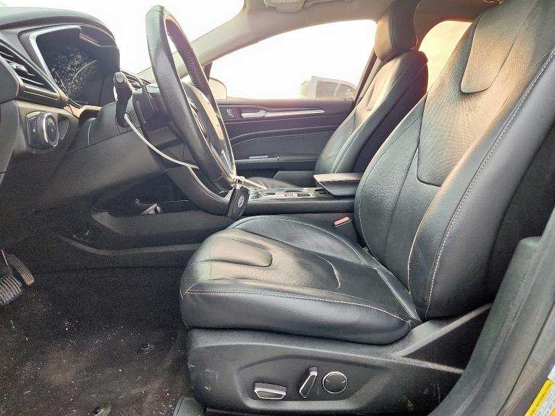 3FA6P0D97KR187325 - 2019 FORD FUSION TITANIUM GRAY photo 7