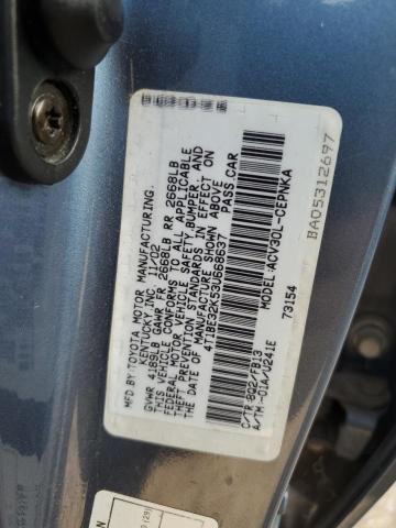 4T1BE32K53U668637 - 2003 TOYOTA CAMRY LE BLUE photo 12