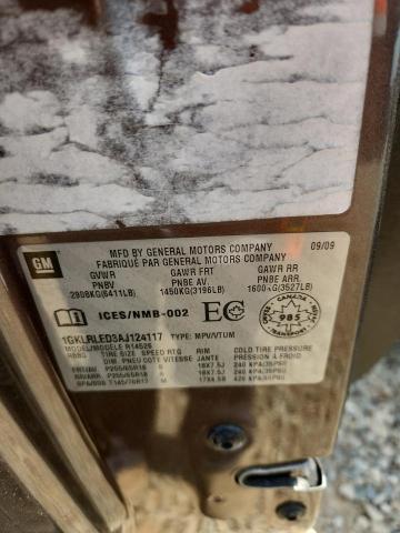 1GKLRLED3AJ124117 - 2010 GMC ACADIA SLE ყავისფერი ფოტო 13