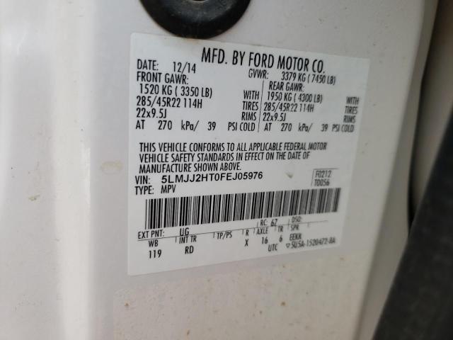 5LMJJ2HT0FEJ05976 - 2015 LINCOLN NAVIGATOR თეთრი ფოტო 12