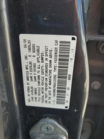 1HGCM56796A123352 - 2006 HONDA ACCORD EX CHARCOAL photo 12