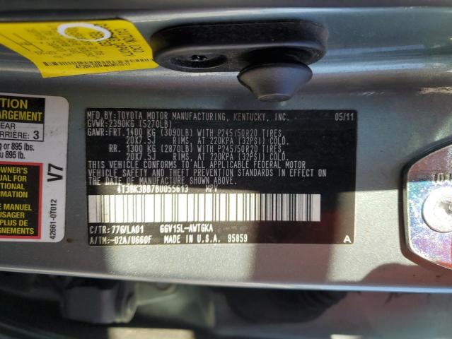 4T3BK3BB7BU055613 - 2011 TOYOTA VENZA TEAL photo 13